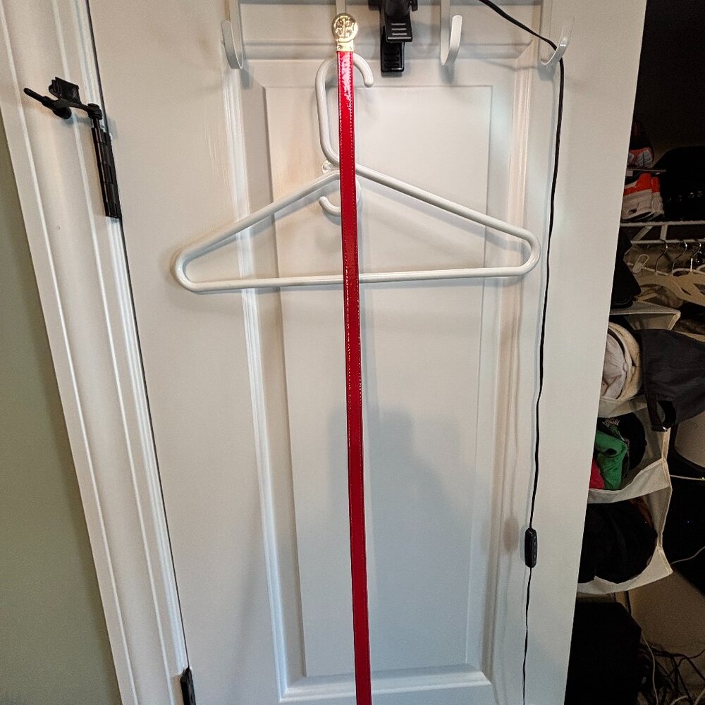 Pre-worn MINT Tory Burch Red Women's 40" Inch Length & 0.5" Inch width Belt